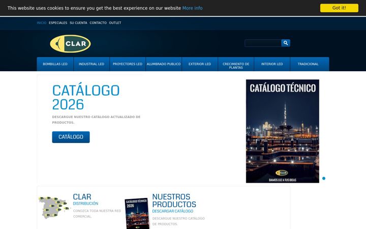 Screenshot of clar-iluminacion.com