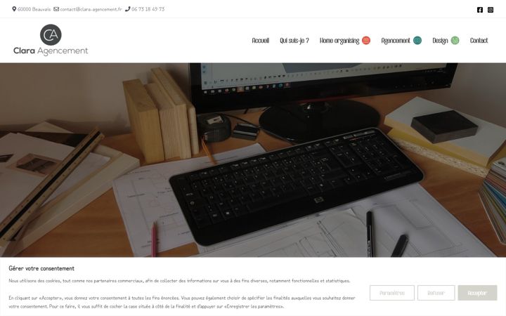 Snímek obrazovky clara-agencement.fr