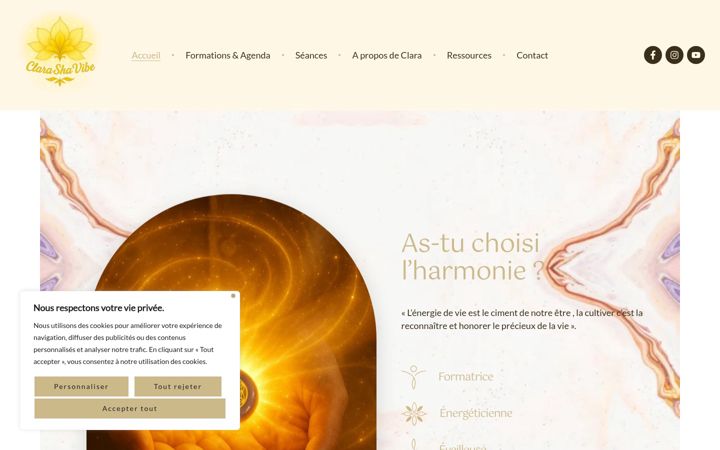 Snímek obrazovky clara-harmonie.fr