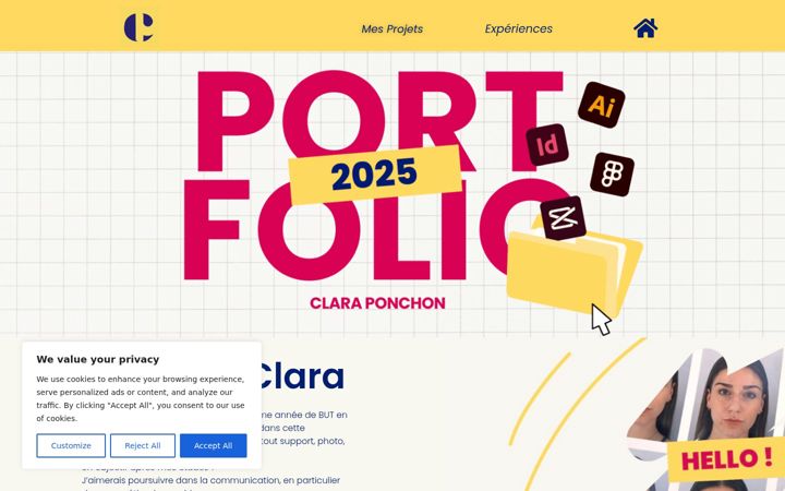 Screenshot of clara-ponchon.fr