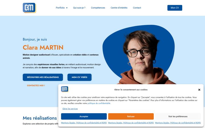 Screenshot of clara3-martin.fr