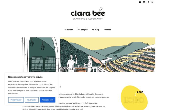 Snímek obrazovky clarabee.fr
