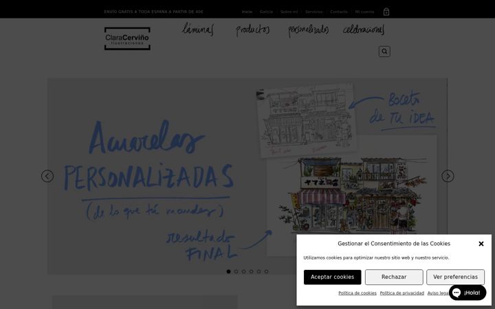 Screenshot of claracervino-shop.com