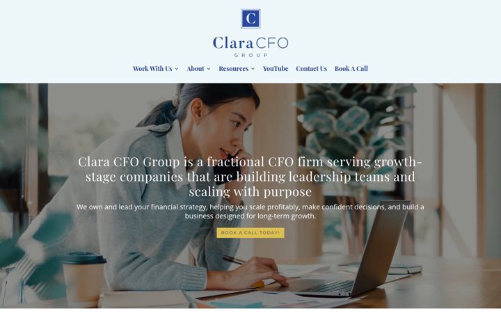 Screenshot of claracfo.com