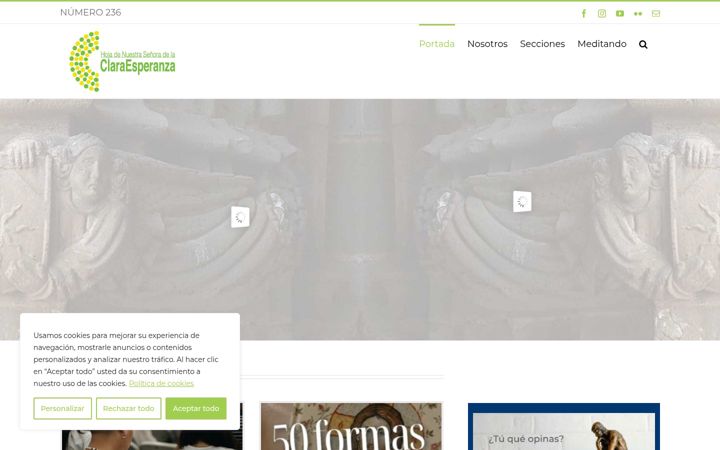 Screenshot di claraesperanza.net