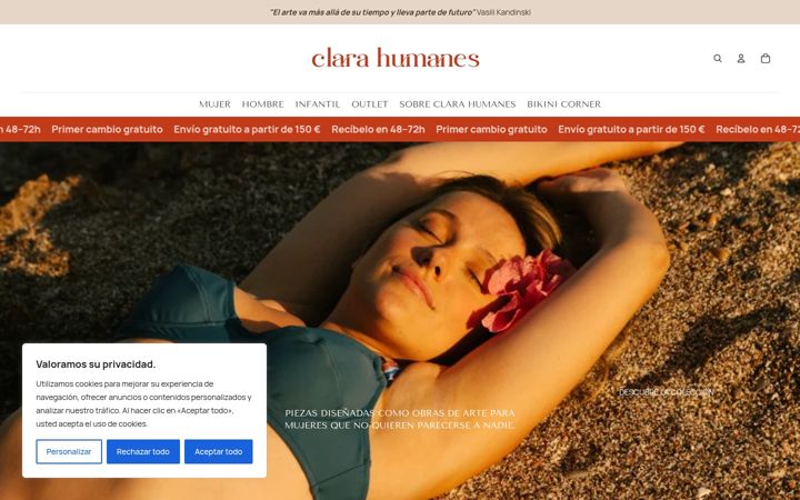 Screenshot of clarahumanes.com