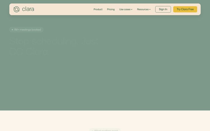 Screenshot of claralabs.com