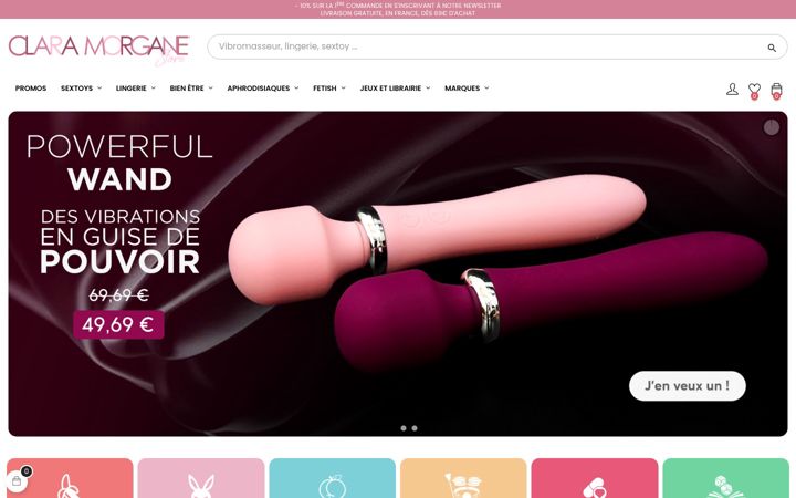 Screenshot of claramorganestore.com
