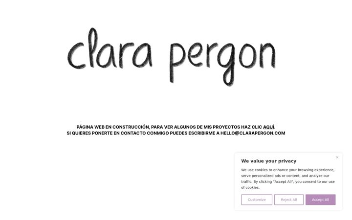 Screenshot of clarapergon.com