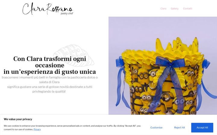 Screenshot of clararossano.it