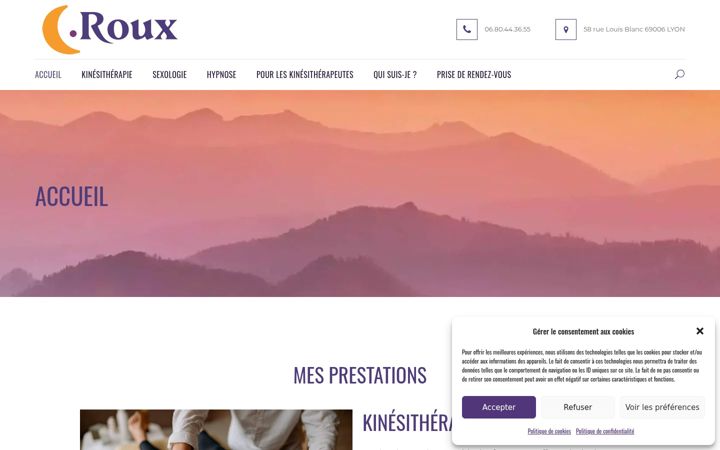 Screenshot of clararoux.fr