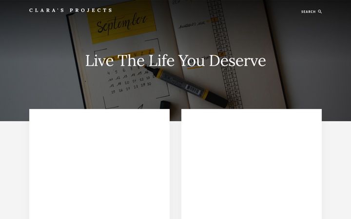 Screenshot of clarasprojects.com