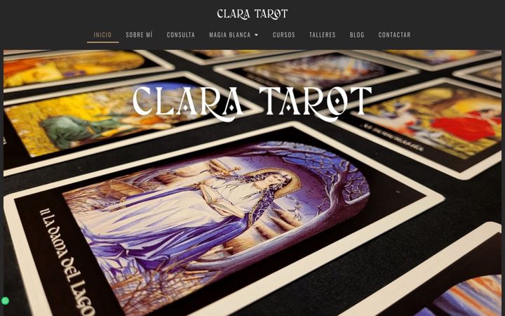 Screenshot of claratarot.com