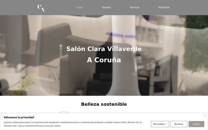 Screenshot of claravillaverde.com