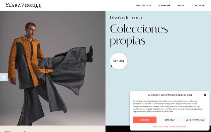 Screenshot of claravirgili.com
