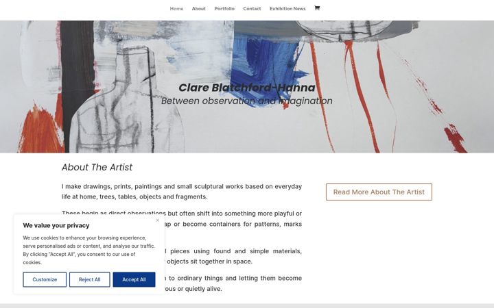 Screenshot of clareblatchford-hanna.com
