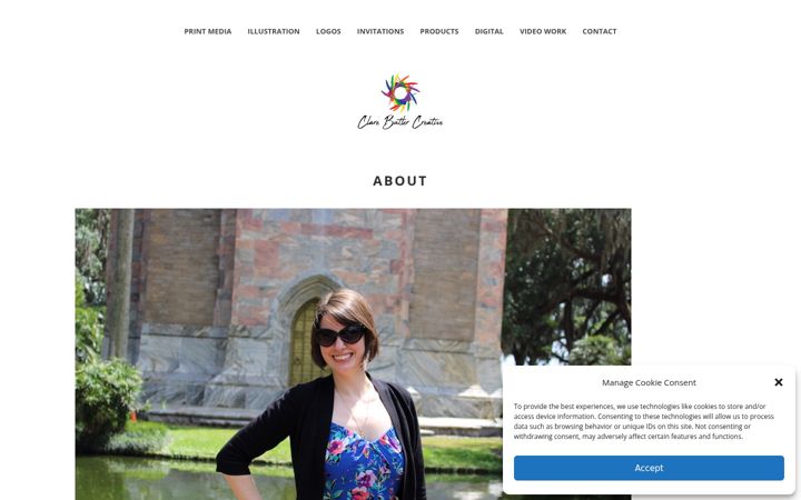 Screenshot of clarebutlercreative.com