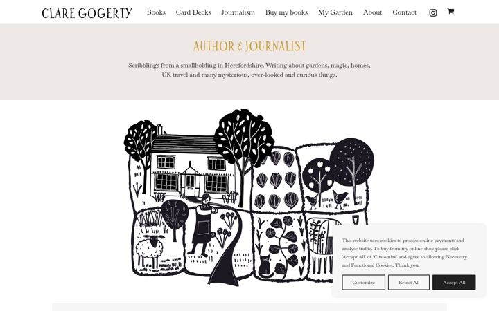 Snímek obrazovky claregogerty.co.uk