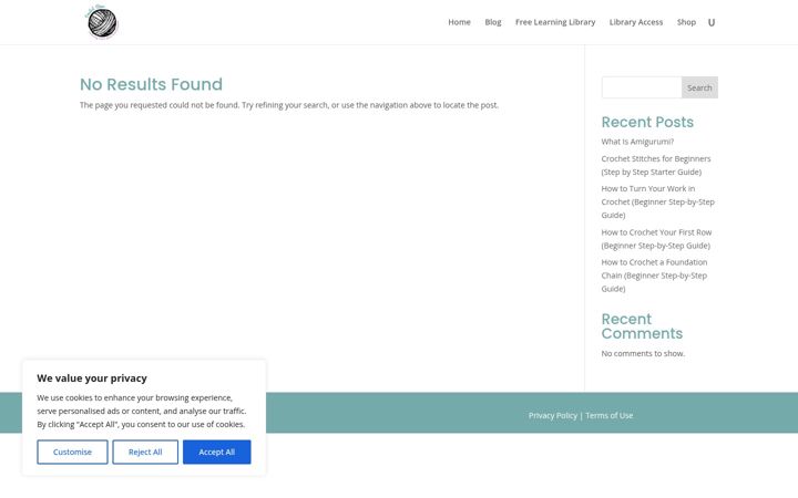 Screenshot of clarelovescrochet.co.uk
