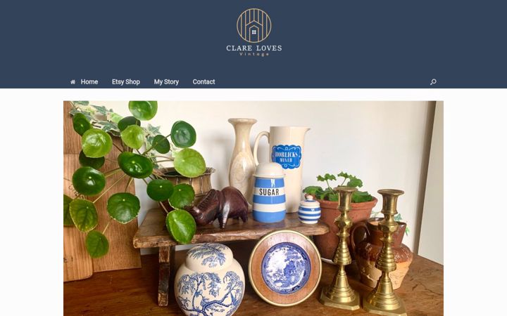 Screenshot of clarelovesvintage.uk