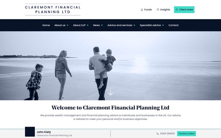 Screenshot of claremont-financial.co.uk