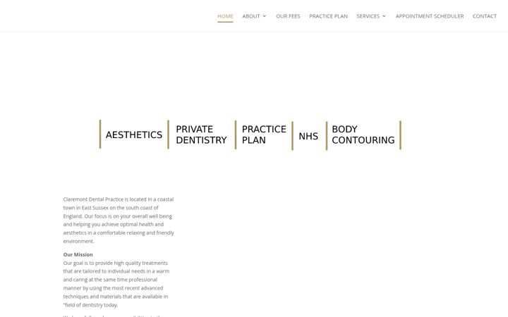 Screenshot van claremontdental.org
