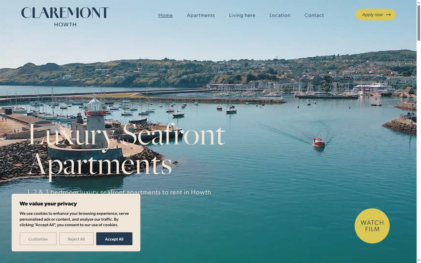 Capture d'écran de la bannière de consentement affichée avant toute interaction