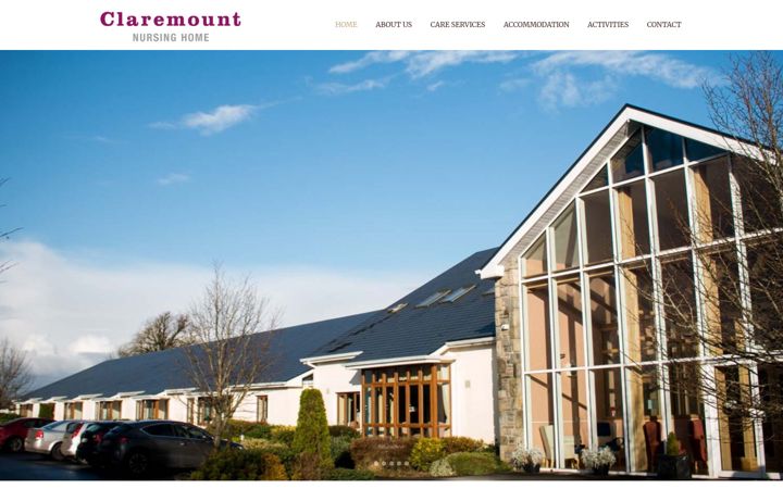 Capture d'écran de claremountnursinghome.ie