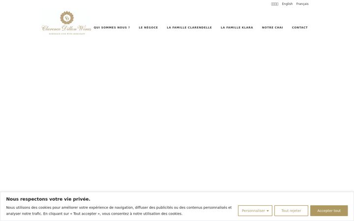 Screenshot of clarencedillonwines.com