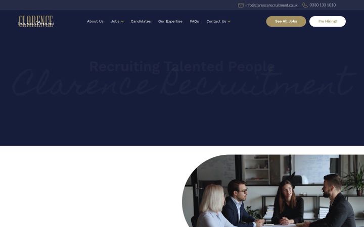 Screenshot of clarencerecruitment.co.uk