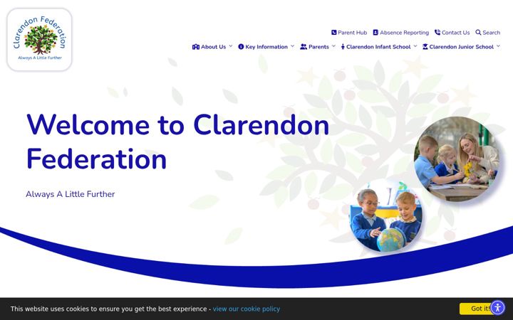 Screenshot of clarendonfederation.co.uk