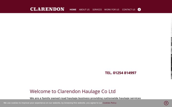 Screenshot of clarendonhaulage.com