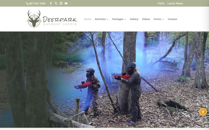 Skjermbilde av clarepaintball.ie