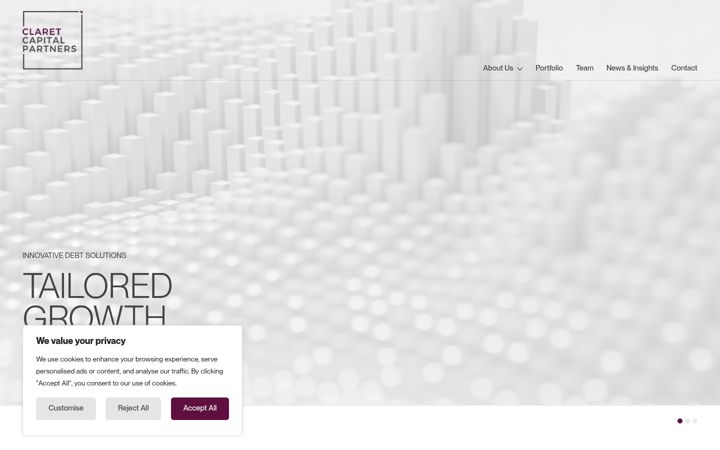 Screenshot of claret-capital.com
