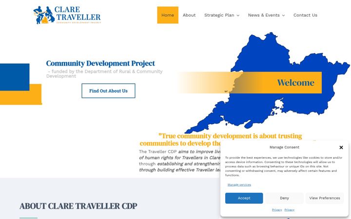 Skjermbilde av claretravellercdp.ie