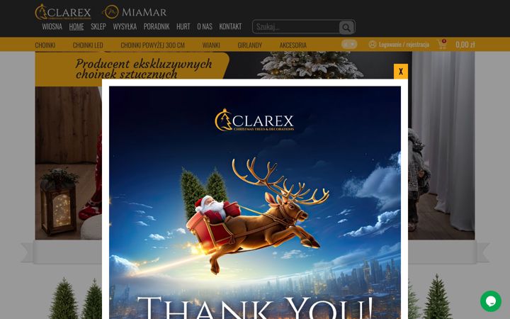 Screenshot stránky clarex.pl