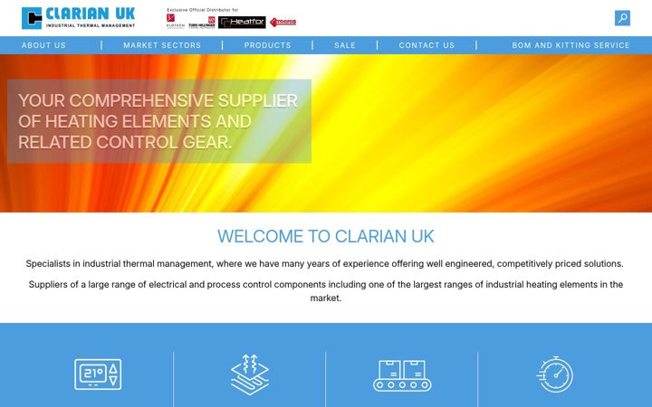 Screenshot of clarian.co.uk
