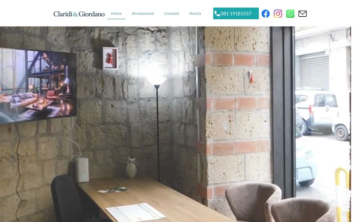 Screenshot of claridigiordanoarredamenti.com