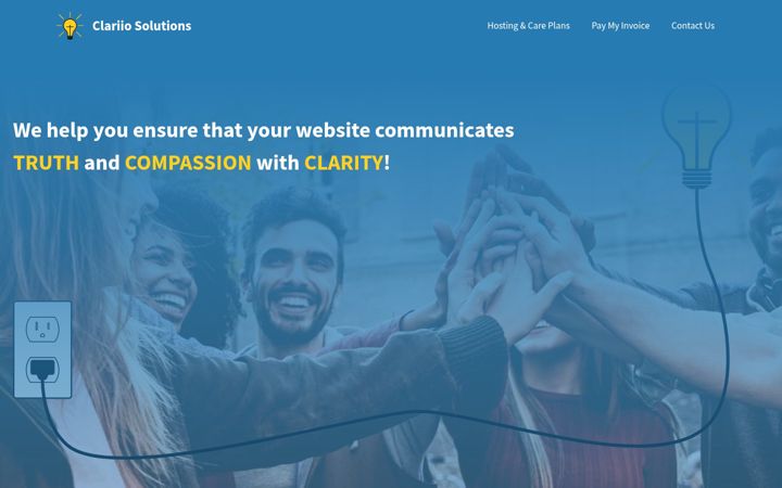 Screenshot of clariio.com