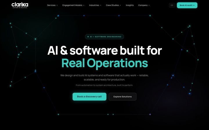Screenshot of clarikagroup.com
