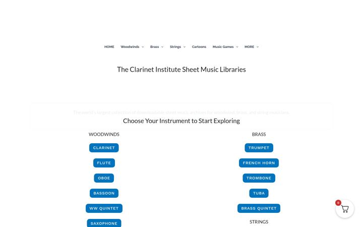 Screenshot of clarinetinstitute.com