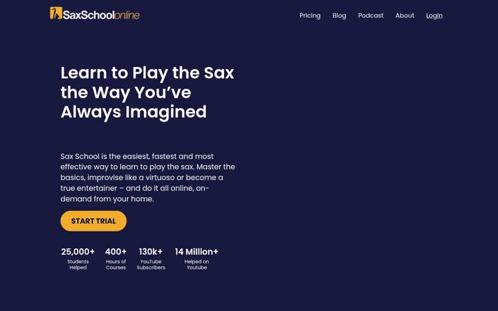 Screenshot of clarinetschoolonline.com