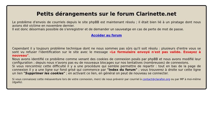 Screenshot di clarinette.net