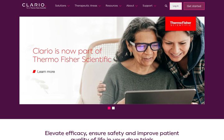 Screenshot of clario.com