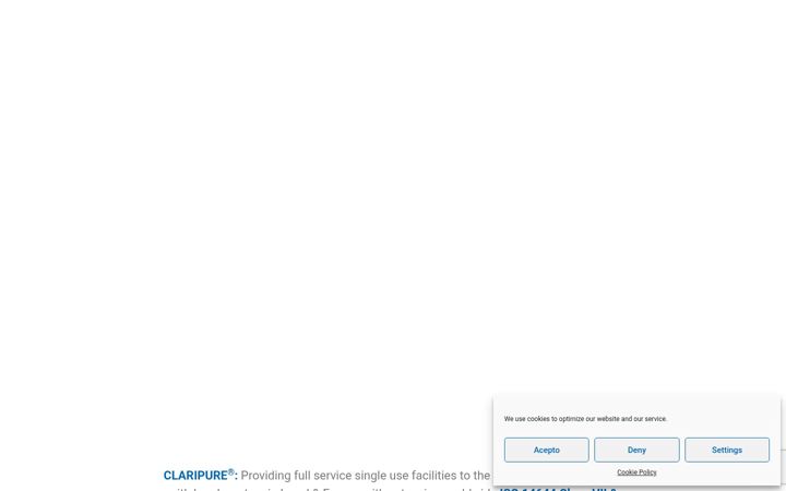 Screenshot of claripure.com