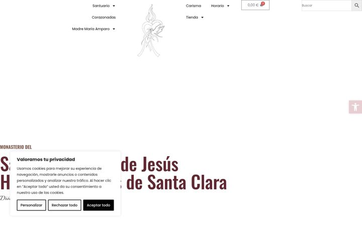 Screenshot van clarisascantalapiedra.org