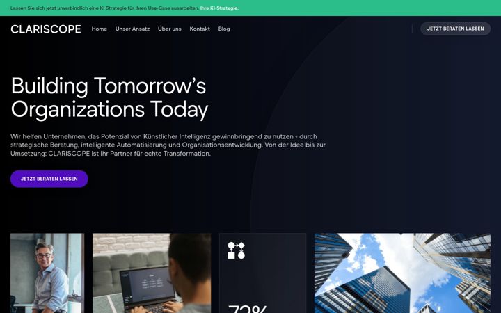 Screenshot of clariscope.com