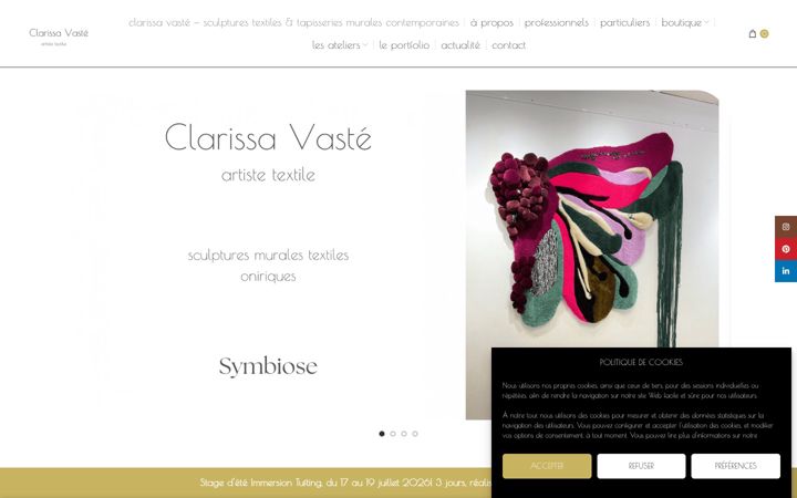 Screenshot of clarissavaste.com
