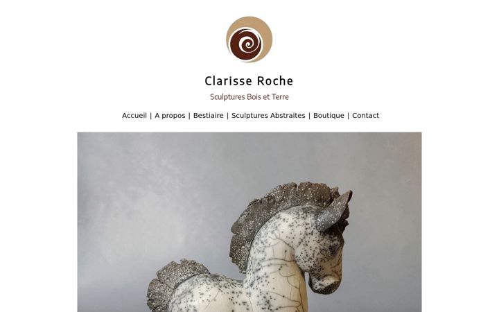 Screenshot of clarisse-sculptures.com
