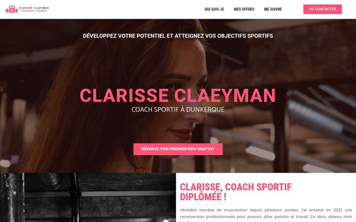 Screenshot of clarisseclaeyman.fr